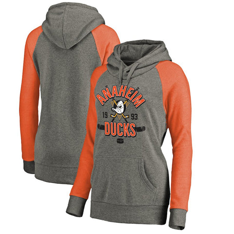 Anaheim Ducks   Women's Hometown Collection Tri-Blend Raglan Hoodie