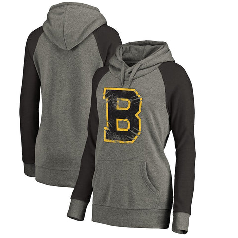 Boston Bruins   Women's Hometown Collection Tri-Blend Raglan Hoodie
