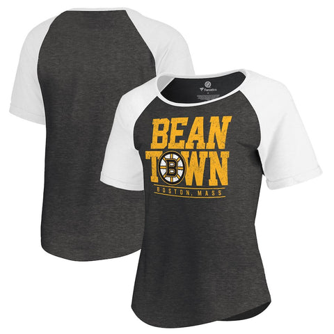 Boston Bruins   Women's Hometown Collection Tri-Blend Raglan T-Shirt