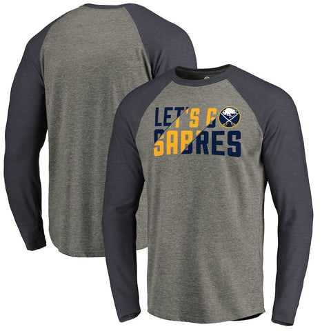 Buffalo Sabres   Hometown Collection Long Sleeve Raglan Tri-Blend T-Shirt