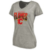 Calgary Flames   Women's Hometown Collection Tri-Blend V-Neck T-Shirt