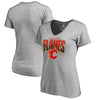 Calgary Flames   Women's Plus Size Hometown Collection V-Neck T-Shirt