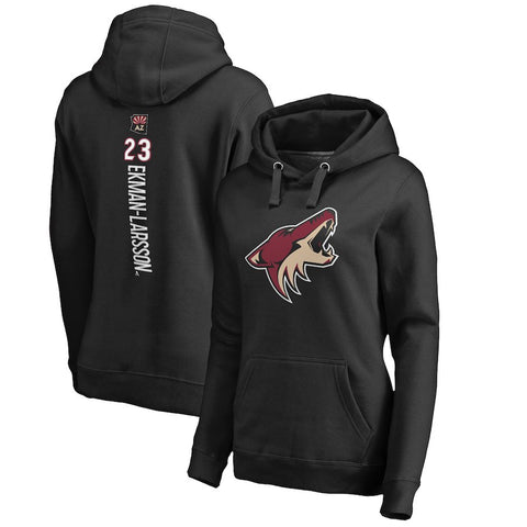 Oliver Ekman-Larsson Arizona Coyotes   Women's Backer Name & Number Pullover Hoodie - Black