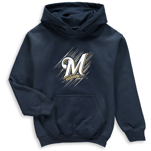 Milwaukee Brewers Stitches Youth Pullover Hoodie