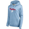 Philadelphia Phillies   Women's Cooperstown Collection Wahconah Pullover Hoodie - Light Blue
