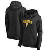 Pittsburgh Pirates   Women's Plus Size Cooperstown Collection Wahconah Pullover Hoodie - Black