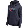 Cleveland Indians   Women's Plus Size Cooperstown Collection Wahconah Pullover Hoodie - Navy