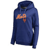 New York Mets   Women's Plus Size Cooperstown Collection Wahconah Pullover Hoodie - Royal