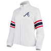 Atlanta Braves G-III 4Her by Carl Banks Women's Game Score Full-Zip Track Jacket - White