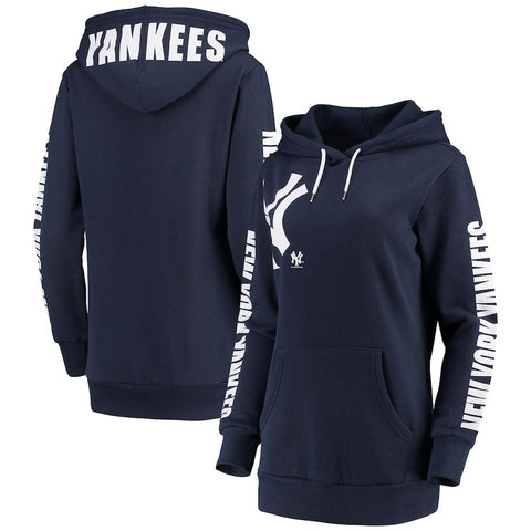 New York Yankees G-III 4Her by Carl Banks Women's 12th Inning Pullover Hoodie - Navy