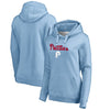 Philadelphia Phillies   Women's Cooperstown Collection Wahconah Pullover Hoodie - Light Blue