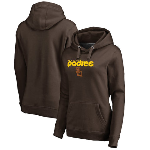 San Diego Padres   Women's Cooperstown Collection Wahconah Pullover Hoodie - Brown