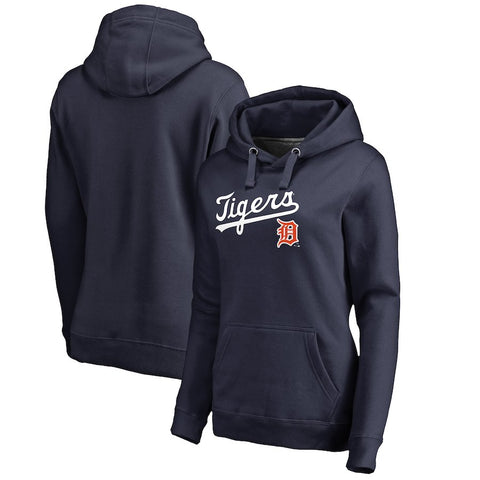 Detroit Tigers   Women's Plus Size Cooperstown Collection Wahconah Pullover Hoodie - Navy