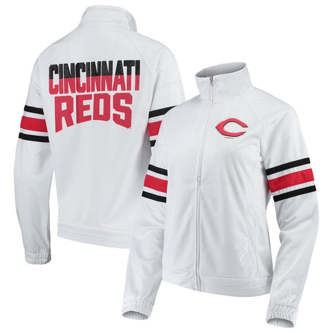 Cincinnati Reds G-III 4Her by Carl Banks Women's Game Score Full-Zip Track Jacket - White