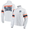 Detroit Tigers G-III 4Her by Carl Banks Women's Game Score Full-Zip Track Jacket - White