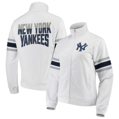 New York Yankees G-III 4Her by Carl Banks Women's Game Score Full-Zip Track Jacket - White