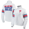 Philadelphia Phillies G-III 4Her by Carl Banks Women's Game Score Full-Zip Track Jacket - White