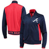 Atlanta Braves G-III 4Her by Carl Banks Women's Triple Track Jacket - Navy/Red