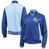 Kansas City Royals G-III 4Her by Carl Banks Women's Triple Track Jacket - Royal/Light Blue