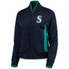 Seattle Mariners G-III 4Her by Carl Banks Women's Triple Track Jacket - Navy/Aqua