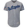 Los Angeles Dodgers Majestic 60th Anniversary Road On-Field Patch Flex Base Team Jersey