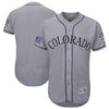 Colorado Rockies Majestic 25th Season Patch On-Field Flex Base Team Jersey