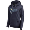 Tampa Bay Rays   Women's Plus Size Team Lockup Pullover Hoodie - Navy