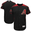 Arizona Diamondbacks Majestic Road 20th Anniversary On-Field Patch Flex Base Team Jersey/Black