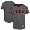 Arizona Diamondbacks Majestic Road 20th Anniversary On-Field Patch Flex Base Team Jersey/Black