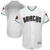 Arizona Diamondbacks Majestic Road 20th Anniversary On-Field Patch Flex Base Team Jersey/Black