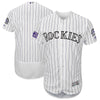 Colorado Rockies Majestic 25th Season Patch On-Field Flex Base Team Jersey