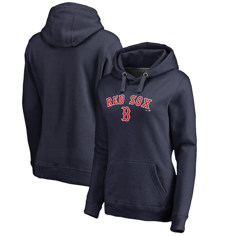 Boston Red Sox   Women's Team Lockup Pullover Hoodie - Navy