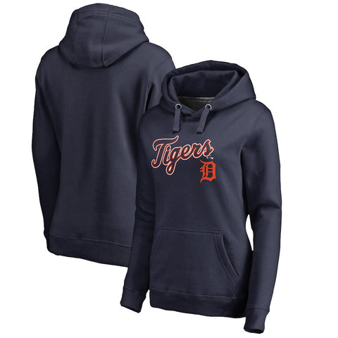 Detroit Tigers   Women's Plus Size Team Lockup Pullover Hoodie