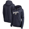 Milwaukee Brewers   Women's Plus Size Team Lockup Pullover Hoodie