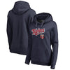 Minnesota Twins   Women's Plus Size Team Lockup Pullover Hoodie