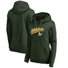 Oakland Athletics   Women's Plus Size Team Lockup Pullover Hoodie - Green