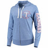 Texas Rangers Touch by Alyssa Milano Women's Training Camp Full-Zip Hoodie