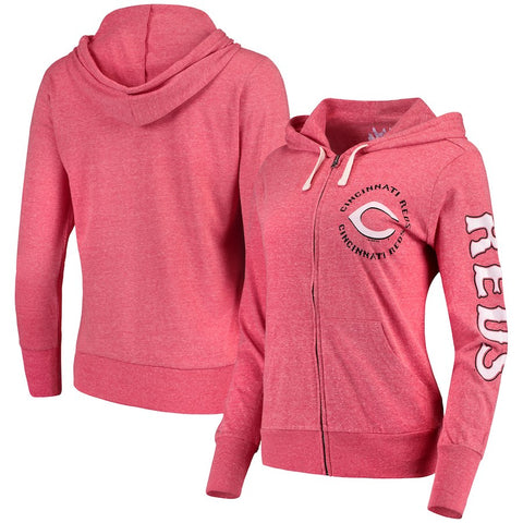 Cincinnati Reds Touch by Alyssa Milano Women's Training Camp Full-Zip Hoodie
