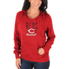 Cincinnati Reds Majestic Women's Prepare to Dazzle V-Notch Pullover Hoodie
