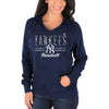 New York Yankees Majestic Women's Prepare to Dazzle V-Notch Pullover Hoodie