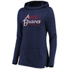 Atlanta Braves Majestic Women's Winning Side Long Sleeve Tri-Blend Cowl Hoodie