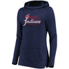 Cleveland Indians Majestic Women's Winning Side Long Sleeve Tri-Blend Cowl Hoodie