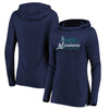 Seattle Mariners Majestic Women's Winning Side Long Sleeve Tri-Blend Cowl Hoodie