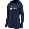 Seattle Mariners Majestic Women's Winning Side Long Sleeve Tri-Blend Cowl Hoodie
