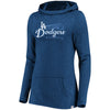 Los Angeles Dodgers Majestic Women's Winning Side Long Sleeve Tri-Blend Cowl Hoodie