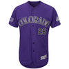 David Dahl Colorado Rockies Majestic 25th Season Patch On-Field Flex Base Player Jersey