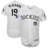 Charlie Blackmon Colorado Rockies Majestic 25th Season Patch On-Field Flex Base Player Jersey