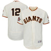 Joe Panik San Francisco Giants Majestic Home On-Field 60th Season Patch Flex Base Player Jersey