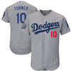 Justin Turner Los Angeles Dodgers Majestic 60th Anniversary Road Alternate On-Field Patch Flex Base Player Jersey