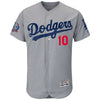 Justin Turner Los Angeles Dodgers Majestic 60th Anniversary Road Alternate On-Field Patch Flex Base Player Jersey